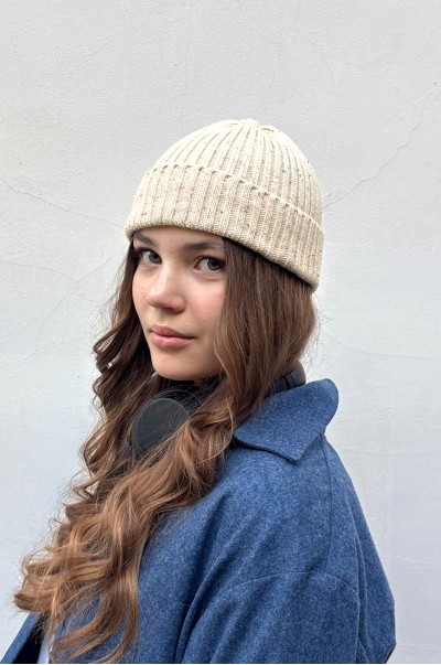 Шапка бавовняна крапка айворі (ШАП 05/2)